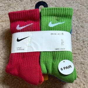 Nike Dri-FIT Athletic Crew Socks - Multiple Colors, 6 Pair